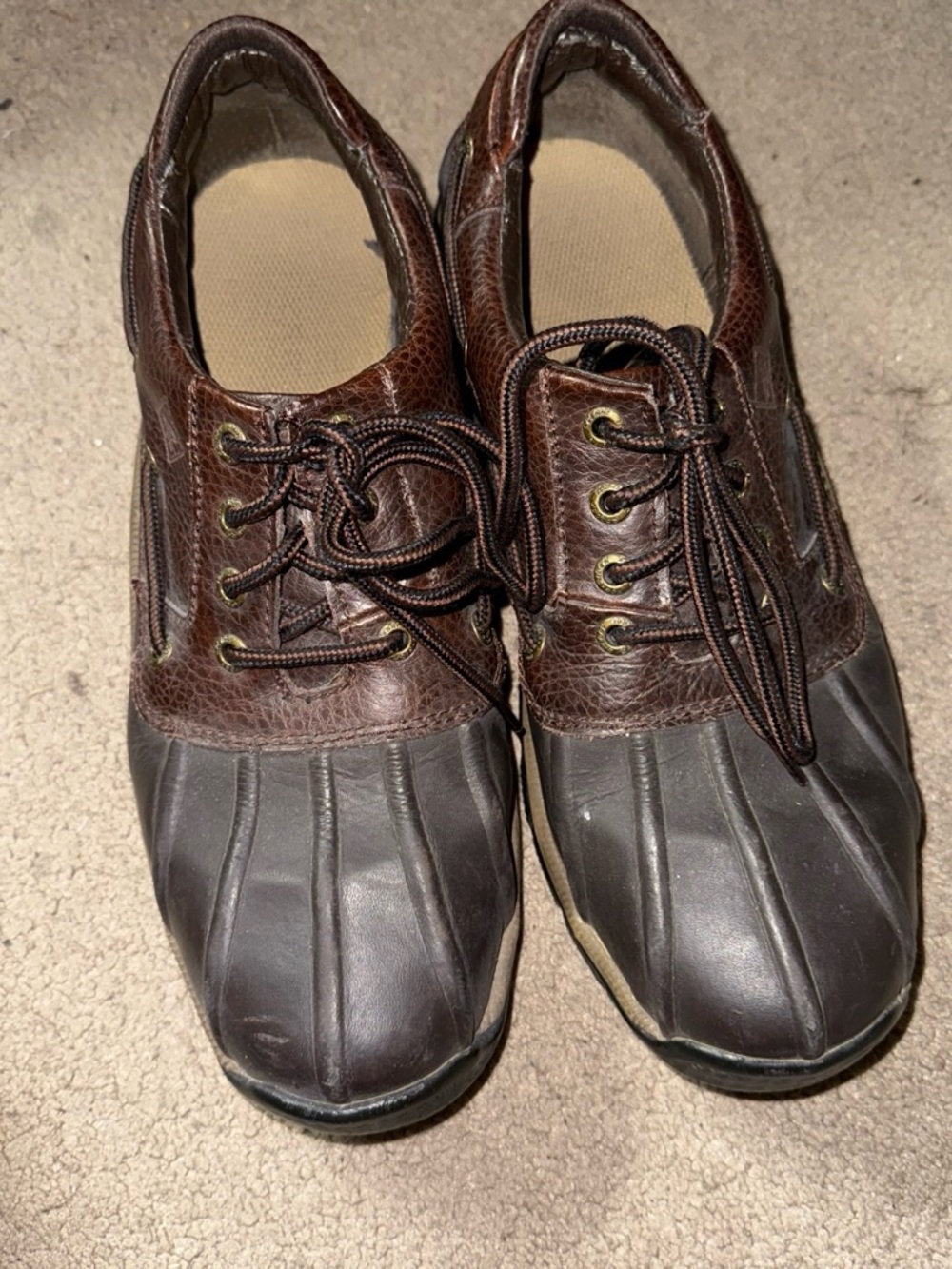 Sperry Men's Black and Brown Boat-shoes size 10
